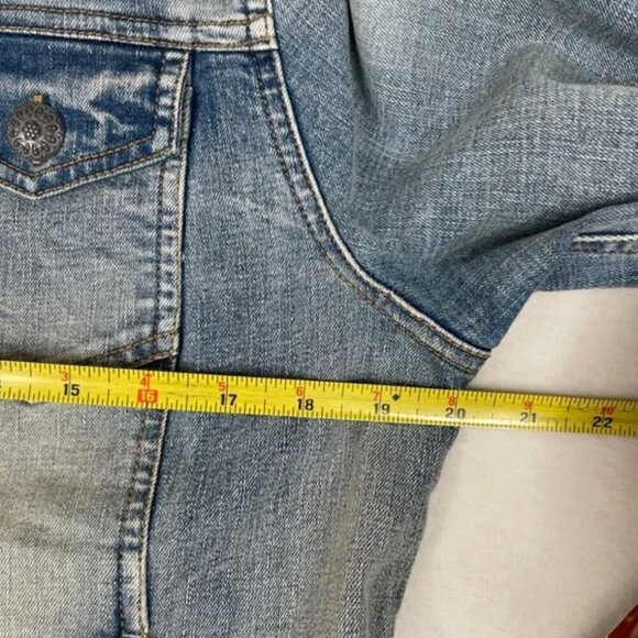 Scully Beaded Jean Jacket Medium Southwest Western - Picture 9 of 15